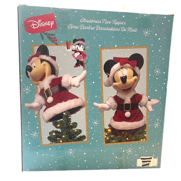 Disney Minnie Mouse Santa Christmas Tree Topper by Kurt S. Adler Holiday Decor - Picture 5 of 6